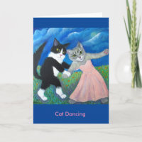 Carte de vœux de chat dansant