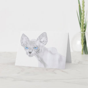 Carte de voeux de chat de Sphynx