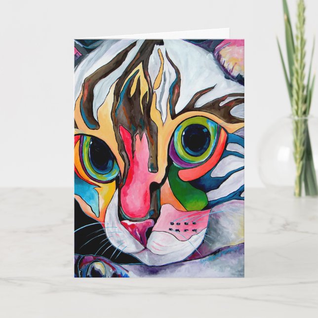 Carte de voeux de chat du Bengale (Devant)