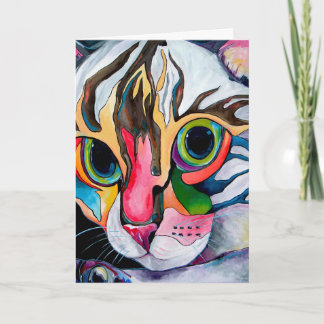 Carte de voeux de chat du Bengale