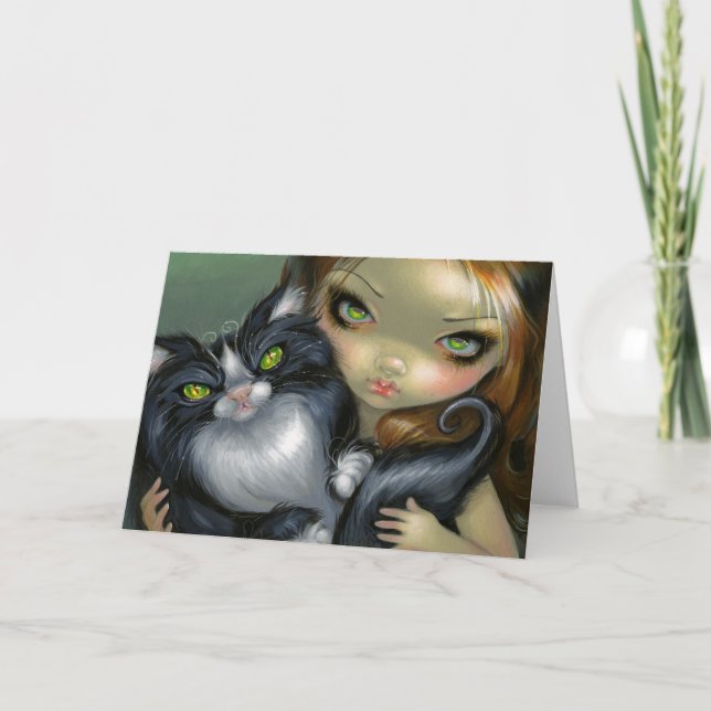 Carte de voeux "de chat espiègle de smoking" (Devant)