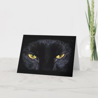 Carte de voeux de chat noir