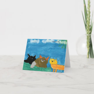 Carte de voeux de chats