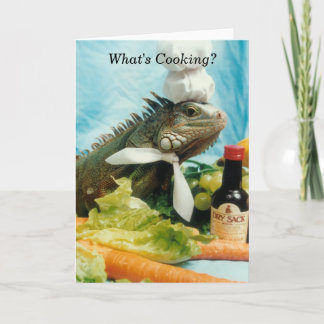 Carte de voeux de chef d'iguane