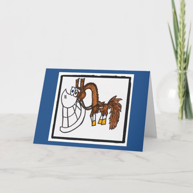 Carte de voeux de cheval de quart de peinture de (Devant)