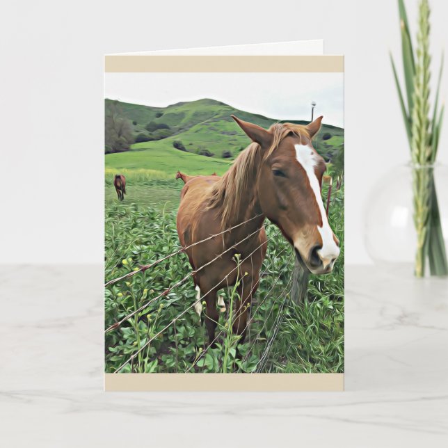 Carte de voeux de cheval, vierge (Devant)