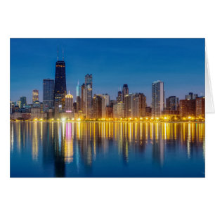Carte de voeux de Chicago Dawn Cityscape