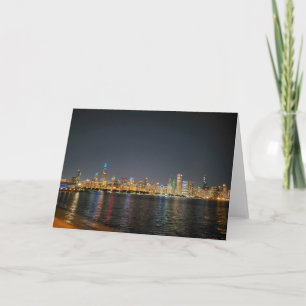 Carte de voeux de Chicago Night Skyline