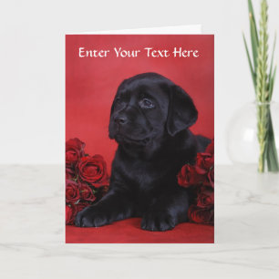 Carte de voeux de Chien Chien Chien Chien Noir Lab