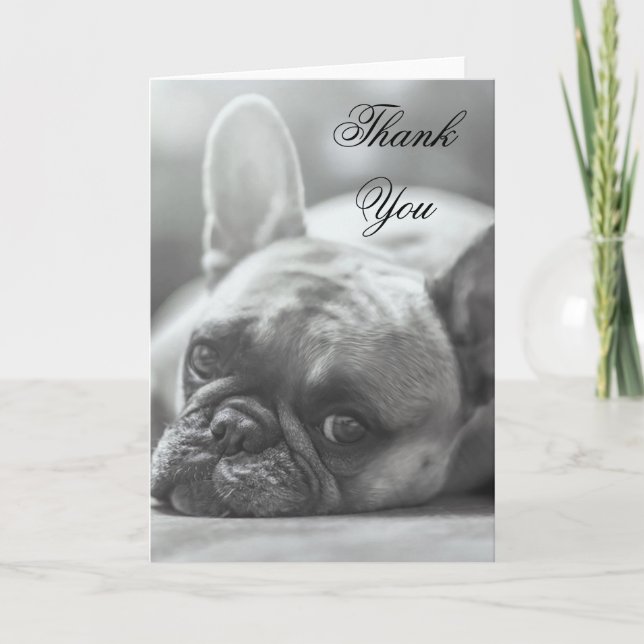 Carte de voeux de chien de bouledogue français de (Devant)
