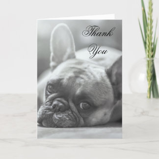 Carte de voeux de chien de bouledogue français de