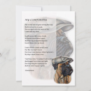 Carte de voeux de chien de boxe dans le convertiss