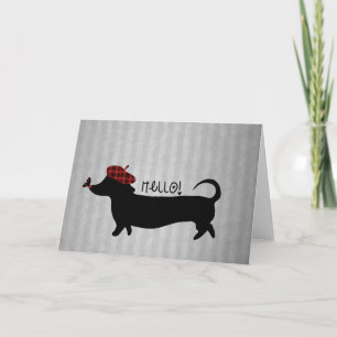 Carte de voeux de chien de saucisse