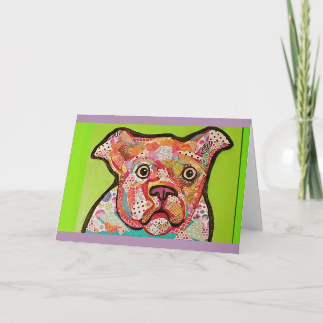 Carte de voeux de chien mignon (Devant)