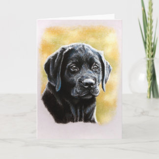 Carte de voeux de chiot de laboratoire de titan