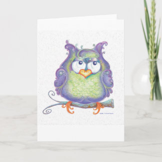 Carte de voeux de Chouette pourpre