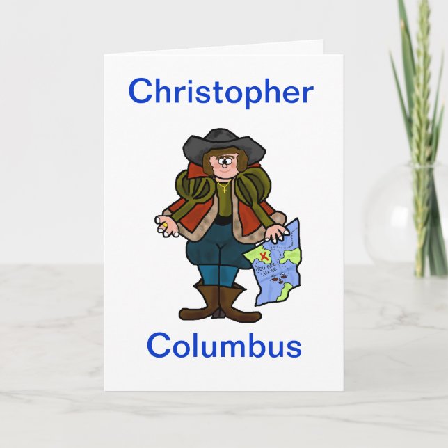 Carte de voeux de Christophe Colomb - directions (Devant)