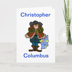 Carte de voeux de Christophe Colomb - directions