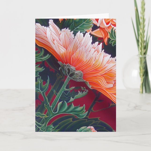 Carte de voeux de chrysanthème (Devant)
