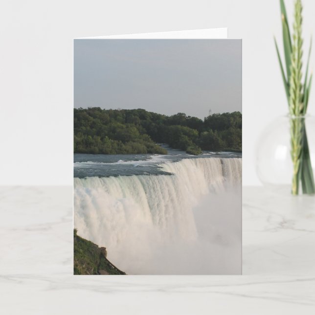 Carte de voeux de chutes du Niagara - blanc (Devant)