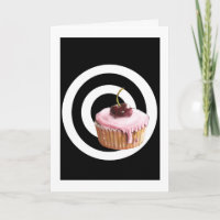 Carte de voeux de cible de petit gâteau