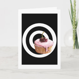 Carte de voeux de cible de petit gâteau
