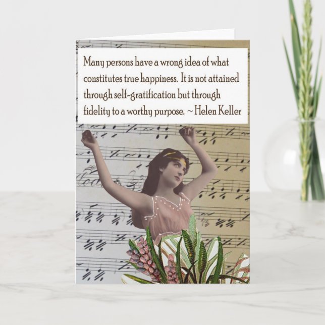 Carte de voeux de citation de collage de Helen (Devant)