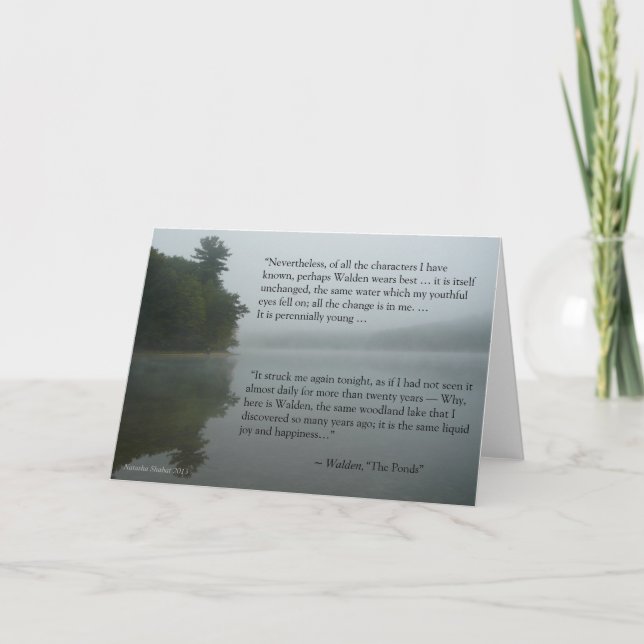 Carte de voeux de citation de Thoreau (Devant)