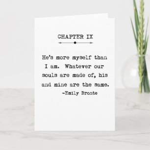 Carte de voeux de citation d'Emily Bronte