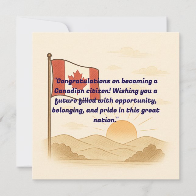 Carte de voeux de citoyenneté canadienne (Devant)