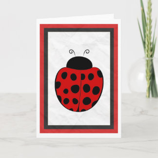 Carte de voeux de coccinelle