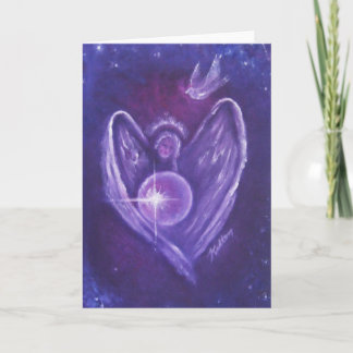 Carte de voeux de coeur d'ange