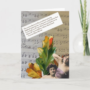 Carte de voeux de collage de citation de Louisa