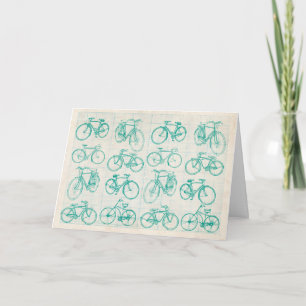 Carte de voeux de conception de bicyclette pour