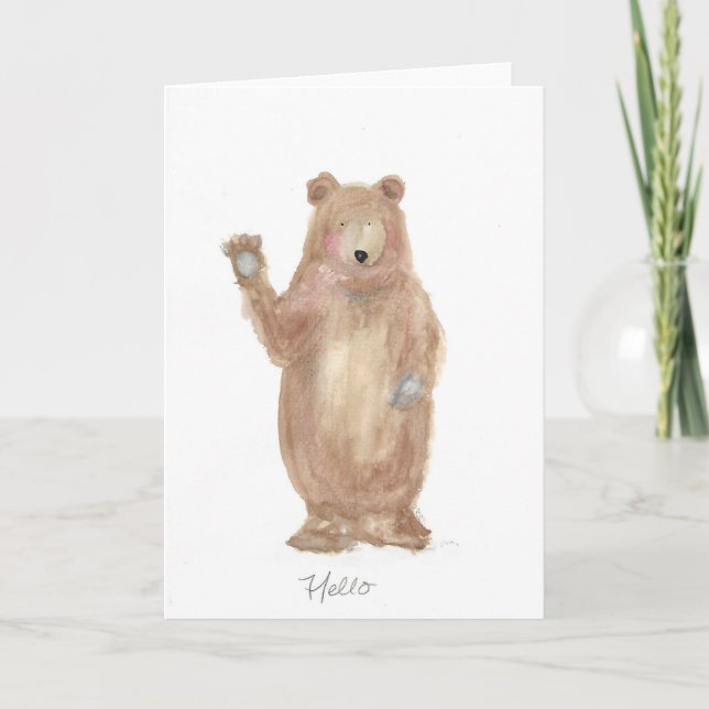 carte de voeux de conception d'ours, intérieur (Devant)