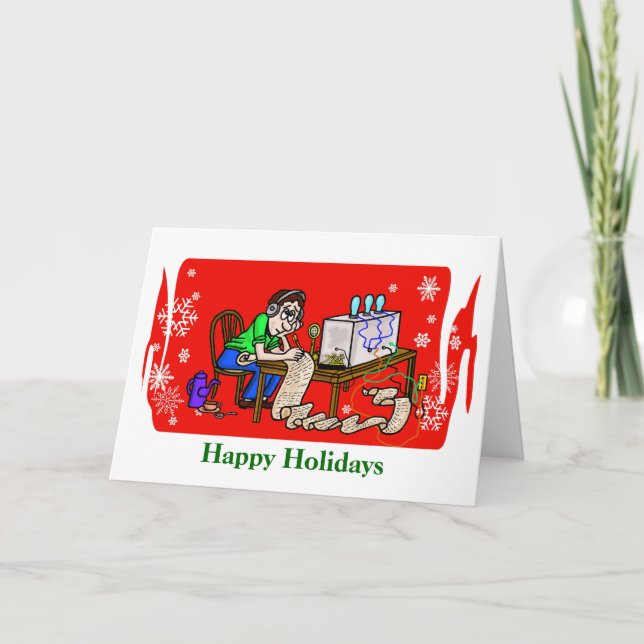 Carte de voeux de copie de Noël de code Morse (Devant)