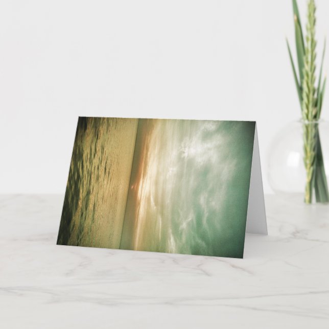 Carte de voeux de coucher du soleil (Devant)