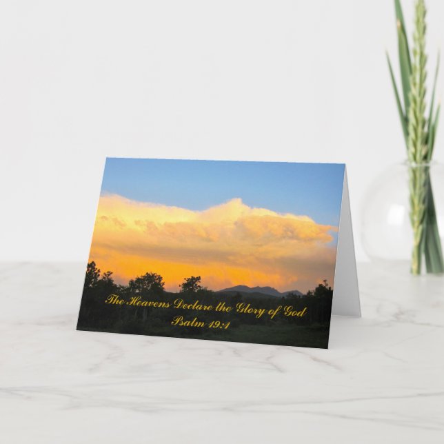 Carte de voeux de coucher du soleil de 19:1 de (Devant)
