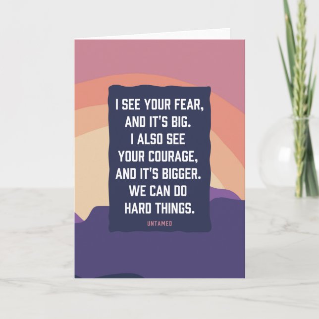 Carte de voeux de courage non estampillée (Devant)