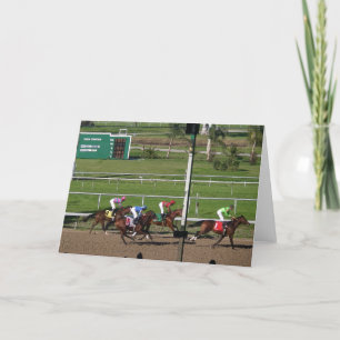 Carte de voeux de course à cheval