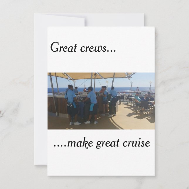 Carte de voeux de croisière - Merci (Devant)