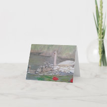 Carte de voeux de cygne vierge
