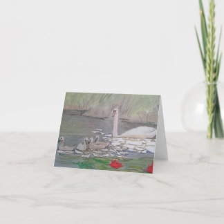 Carte de voeux de cygne vierge