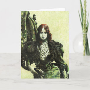 Carte de vœux de dame vampire bohémienne