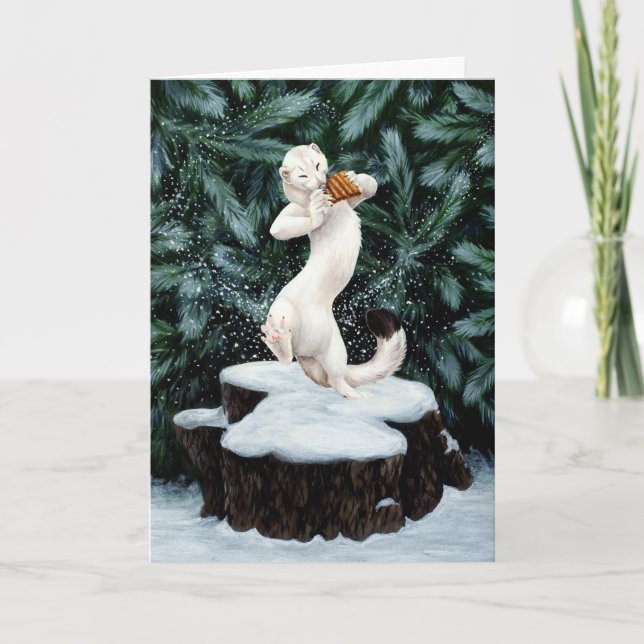 Carte de voeux "de danse de neige" (Devant)