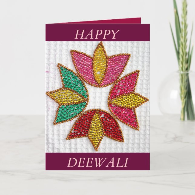 Carte de voeux de Deepavali ou de Deewali (Devant)
