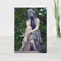 Carte de voeux de déesse contemplative