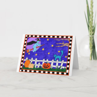 Carte de voeux de des bonbons ou un sort