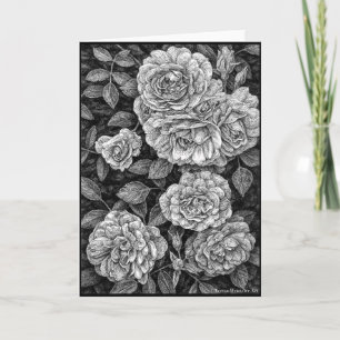 Carte de voeux de dessin des Roses d'Escalades