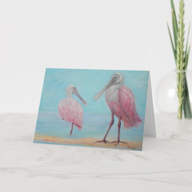 Carte de voeux de DEUX SPATULES (Devant)